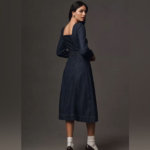 Reformation Celeste Denim Maxi Dress NWT - Picture 3 of 10